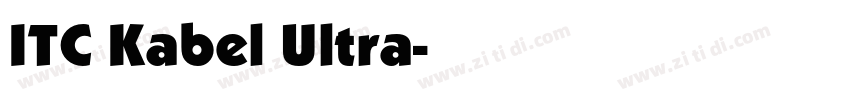 ITC Kabel Ultra字体转换